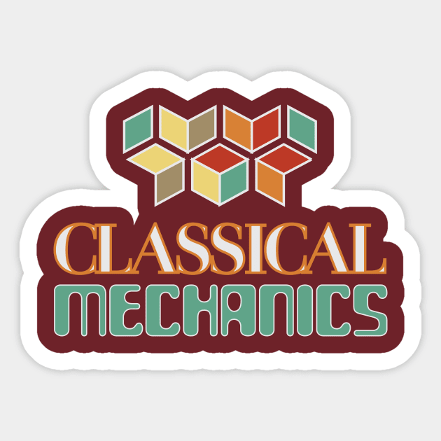 Classical Mechanics Sticker by rocking_shirts